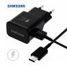 Prise Secteur Originale Samsung + C&acirc;ble Type-C NOIR