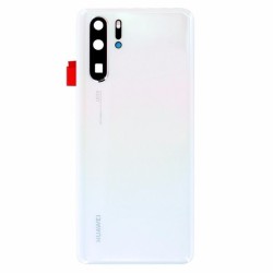 Vitre Arri&egrave;re Compatible Huawei P30 Pro Blanc Perle