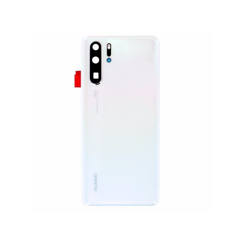 Vitre Arri&egrave;re Compatible Huawei P30 Pro Blanc Perle