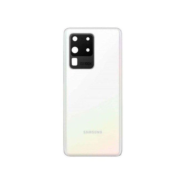 Vitre / Cache Batterie / Arri&egrave;re Samsung Galaxy S20 Ultra BLANC