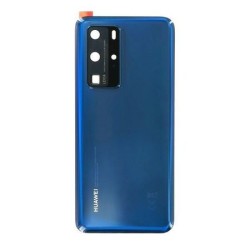 Vitre Arri&egrave;re / Cache Batterie Compatible Huawei P40 Bleu