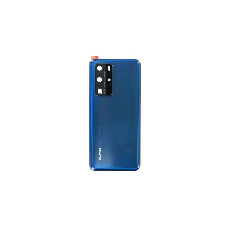 Vitre Arri&egrave;re / Cache Batterie Compatible Huawei P40 Bleu
