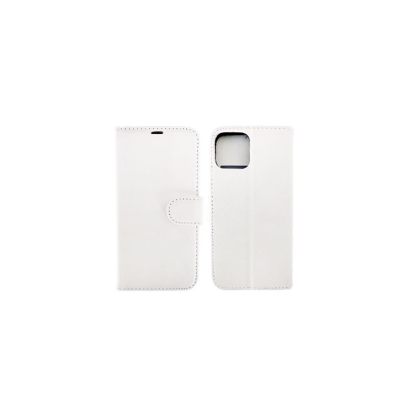 Coque Portefeuille Simili Cuir Blanc iPhone 12 Pro Max
