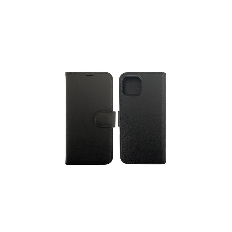 Coque Portefeuille Simili Cuir Noir iPhone 12 Pro Max