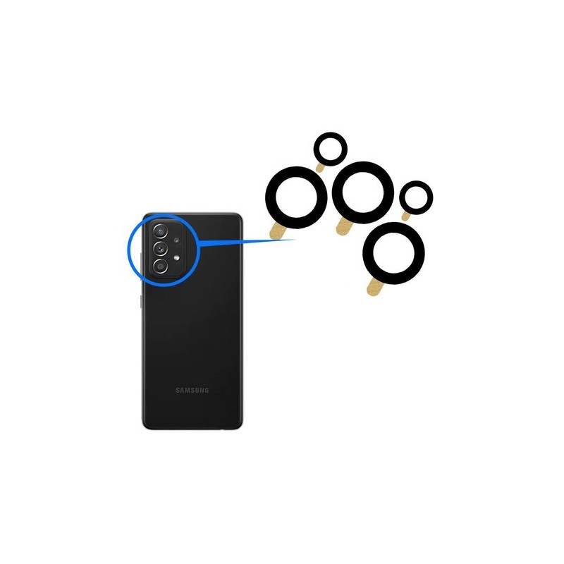 Lentille / Vitre cam&eacute;ra arri&egrave;re Samsung Galaxy A52 / A52s / A72