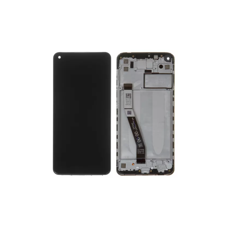 Ecran LCD / Vitre Tactile Sur Ch&acirc;ssis Compatible Xiaomi Redmi Note 9 5G Noir