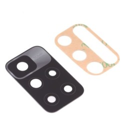 Lentille / Verre cam&eacute;ra arri&egrave;re Xiaomi Redmi 10 avec adh&eacute;sif