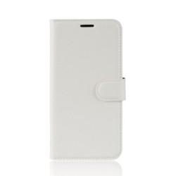 Coque Portefeuille Rabat / Magn&eacute;tique Cuir Blanc iPhone X / XS