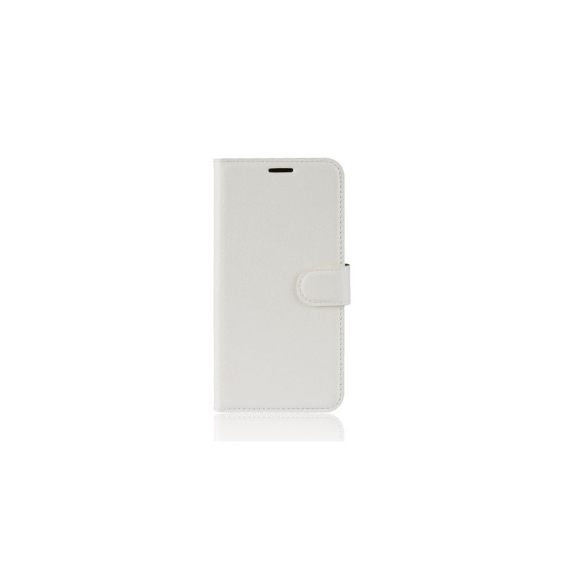 Coque Portefeuille Rabat / Magn&eacute;tique Cuir Blanc iPhone X / XS
