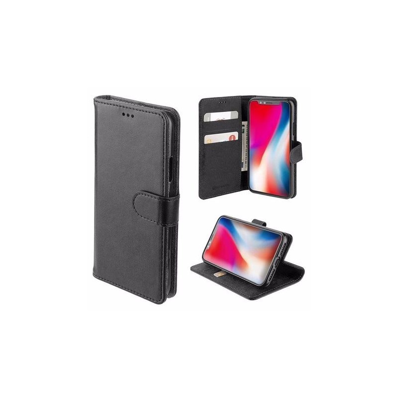 Coque Portefeuille Rabat / Magn&eacute;tique Cuir Noir iPhone 13 Mini