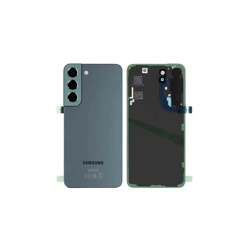 Cache Batterie / Coque Arri&egrave;re Samsung Galaxy S22 VERT