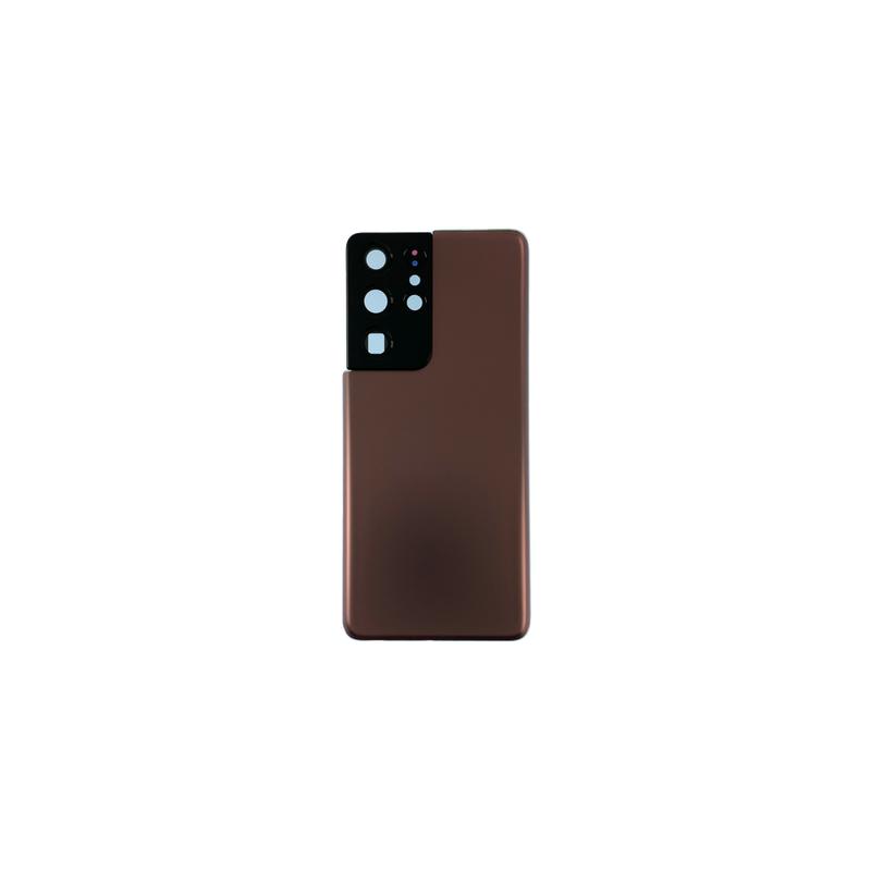 Cache Batterie / Coque Arri&egrave;re Samsung Galaxy S21 Ultra MARRON