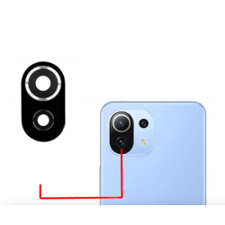 Lentille de protection en verre cam&eacute;ra Xiaomi Mi 11 Lite