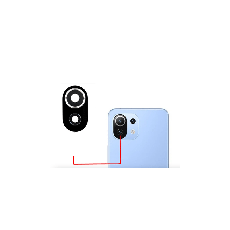 Lentille de protection en verre cam&eacute;ra Xiaomi Mi 11 Lite