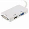 Adaptateur / Hub 3 en 1 Vid&eacute;o Thunderbolt avec Ports VGA / HDMI / DVI