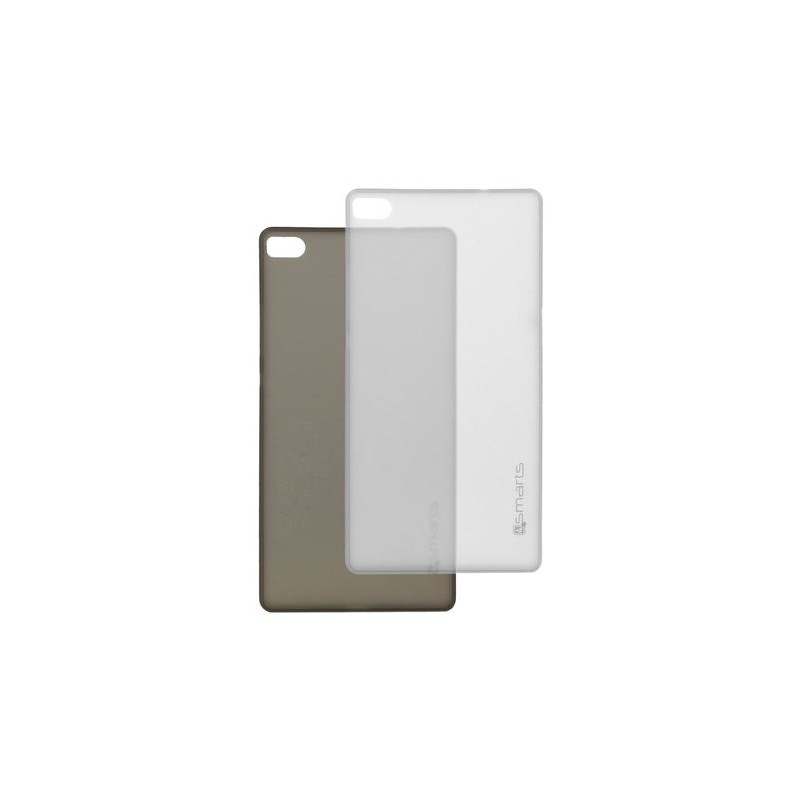 Lot 2 Coques TPU Huawei P8 Noir / Blanc