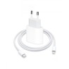 Chargeur C&acirc;ble USB-C Lightning Blanc + Prise Secteur USB-C 20W