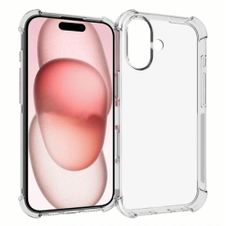 Coque TPU iPhone 16 ""Coins Renforc&eacute;s"" TRANSPARENT