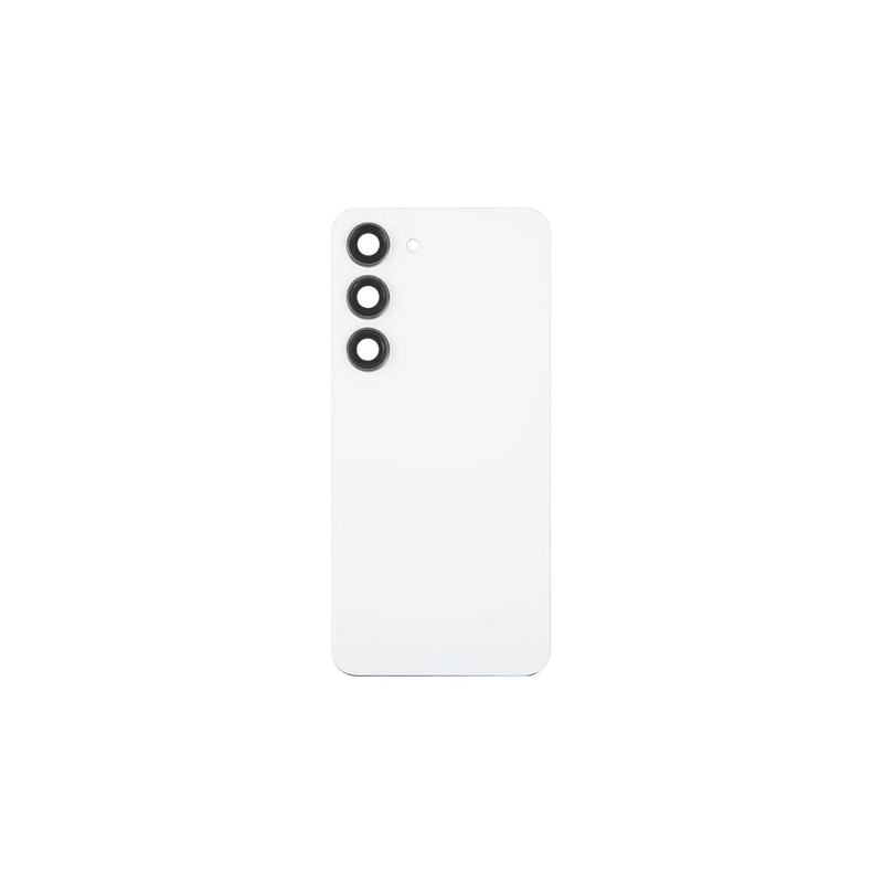 Cache Batterie / Coque Arri&egrave;re Samsung Galaxy S23 BLANC / CREME