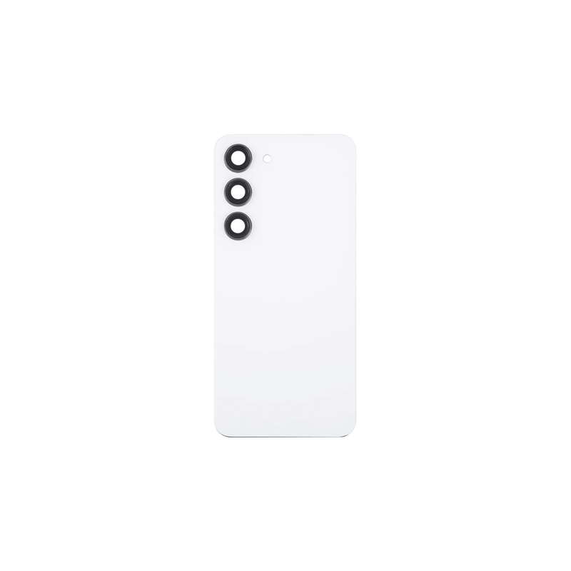 Cache Batterie / Coque Arri&egrave;re Samsung Galaxy S23 Plus BLANC / CREME