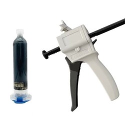 Pistolet + Seringue / Colle Kraft Noir 100ml