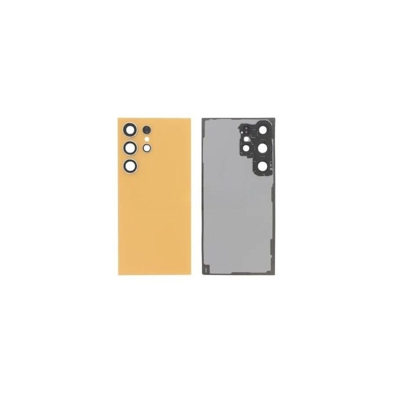 Vitre Arri&egrave;re / Cache Batterie Samsung S24 Ultra ORANGE